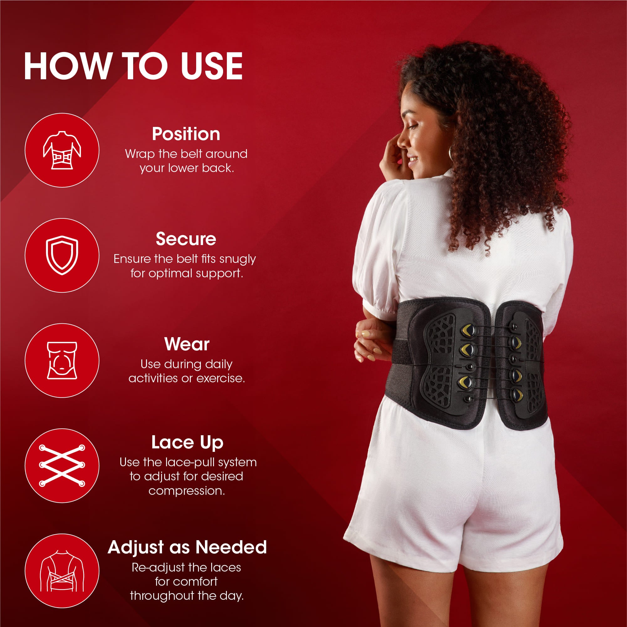 Lace-Pull Back Belt